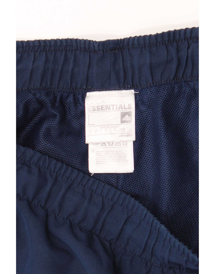 Adidas Herre Regular Sports Shorts Large Navy Blue Polyester Sports