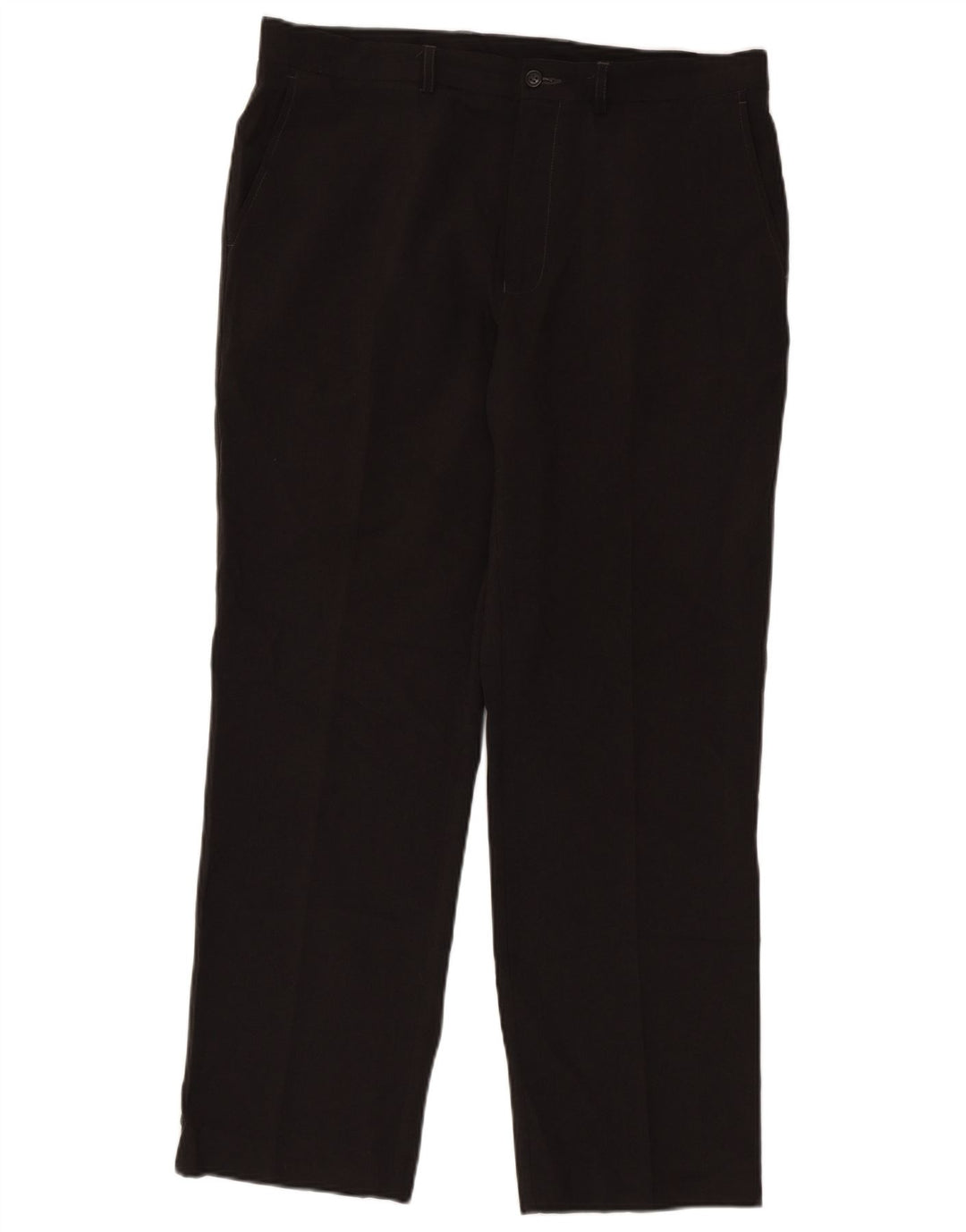 Marks & Spencer Straight Chino-bukser til mænd W36 L31 Grå polyester