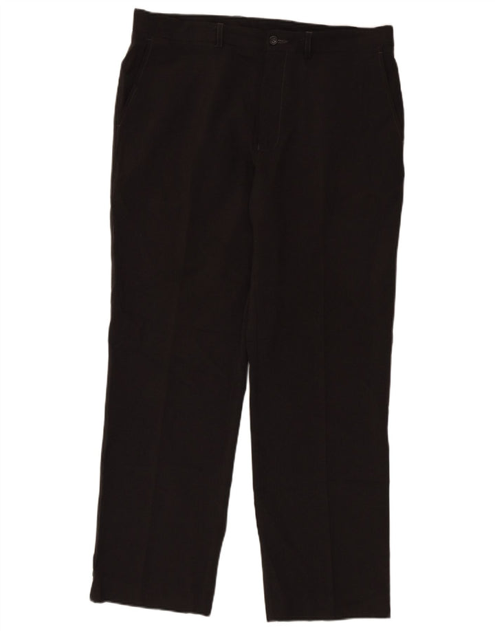 Marks & Spencer Straight Chino-bukser til mænd W36 L31 Grå polyester