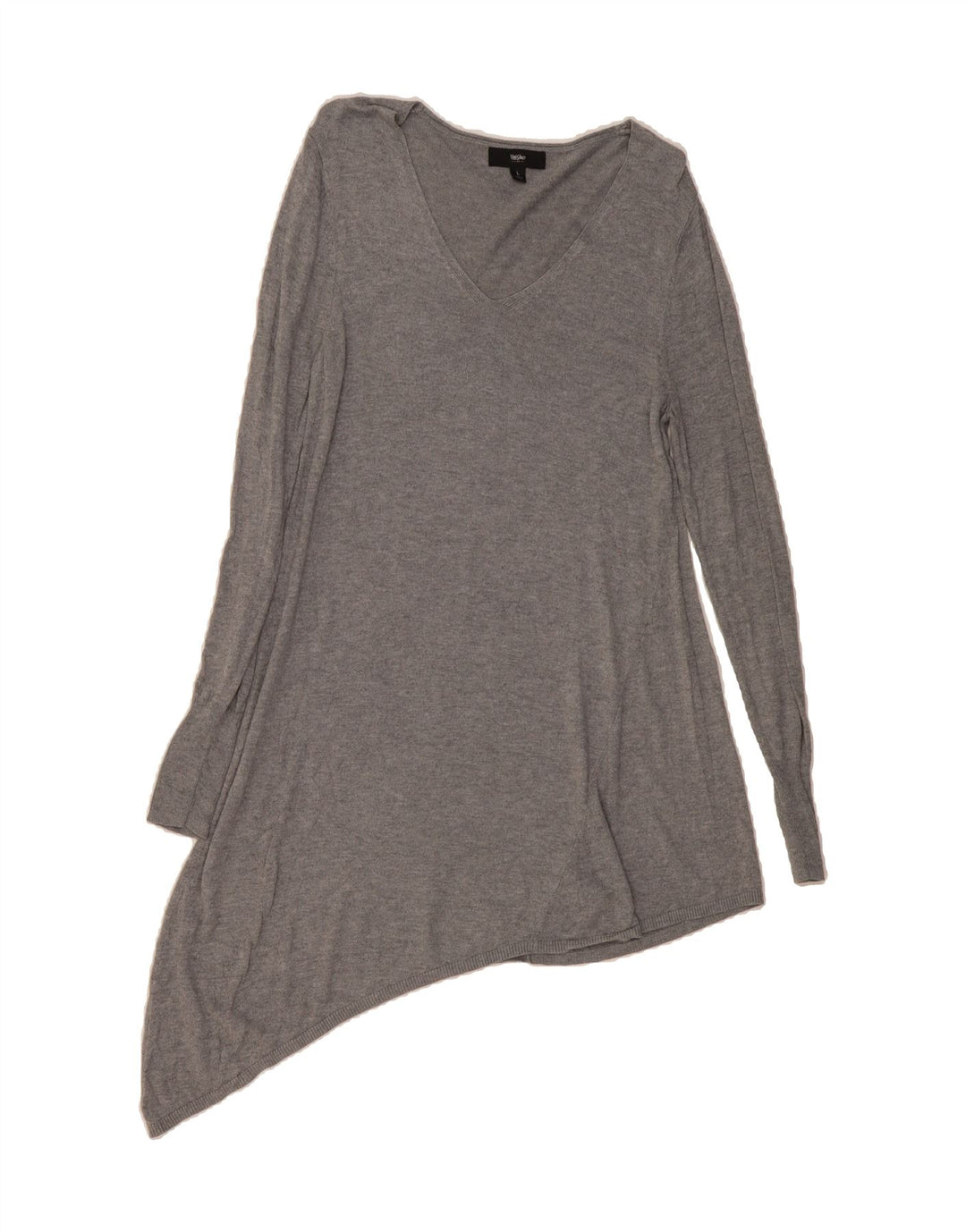 MOSSIMO Womens Asymmetric Jumper Dress UK 14 Large Grey Nylon Vintage Mossimo and Second-Hand Mossimo from Messina Hembry 