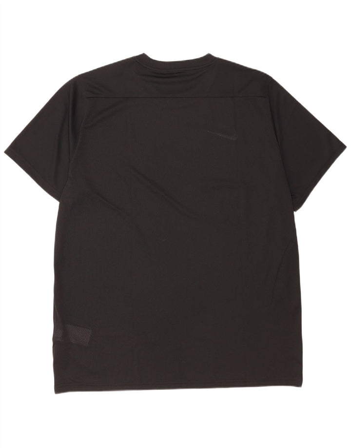 Nike Herre Dri Fit Slim Fit T-Shirt Top 2XL Sort Polyester