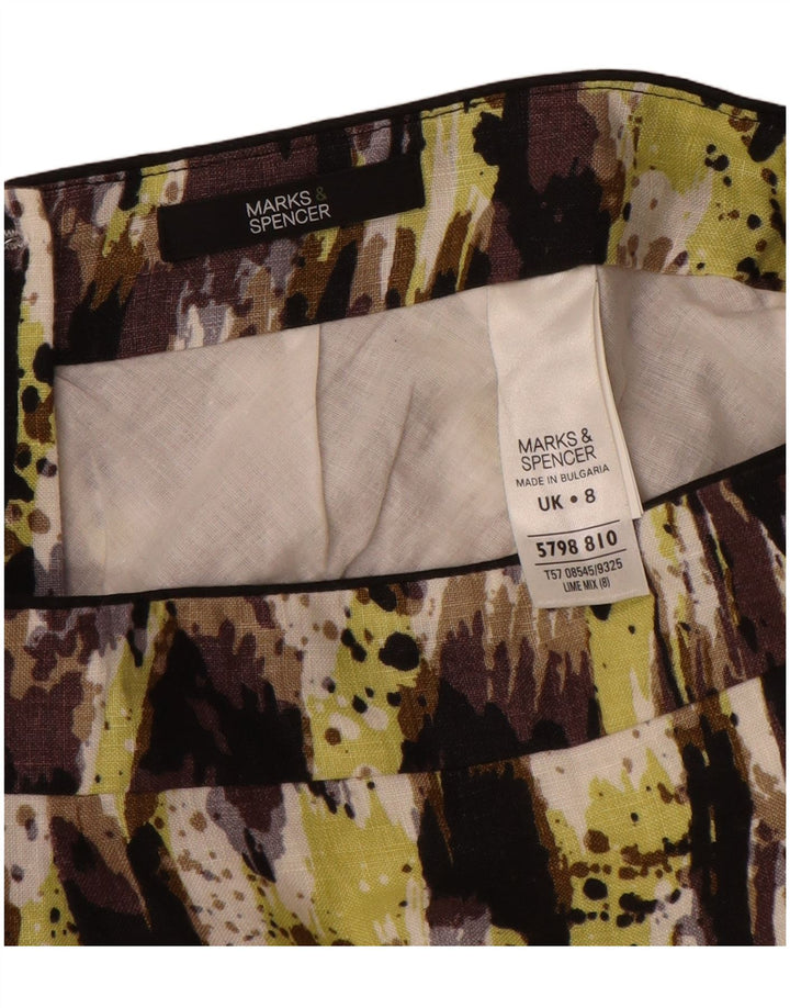 Marks & Spencer Womens Pencil Skirt UK 8 Small W27 Multicolored