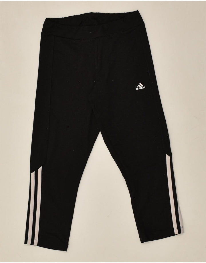ADIDAS Womens Climalite Capri Leggings UK 4-6 XS Black Polyester | Vintage Adidas | Thrift | Second-Hand Adidas | Used Clothing | Messina Hembry 
