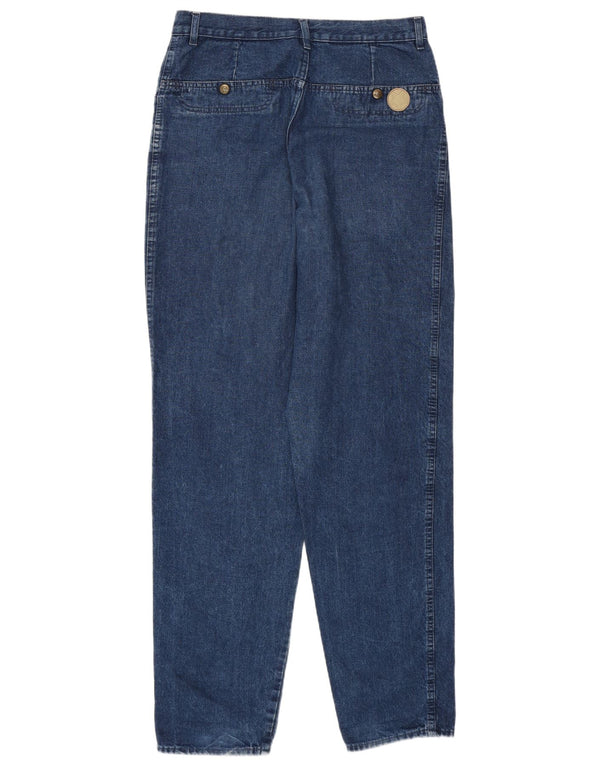 POP 84 Kvinder Højtaljet tilspidsede Jeans IT 48 XL W34 L32 Blå Bomuld