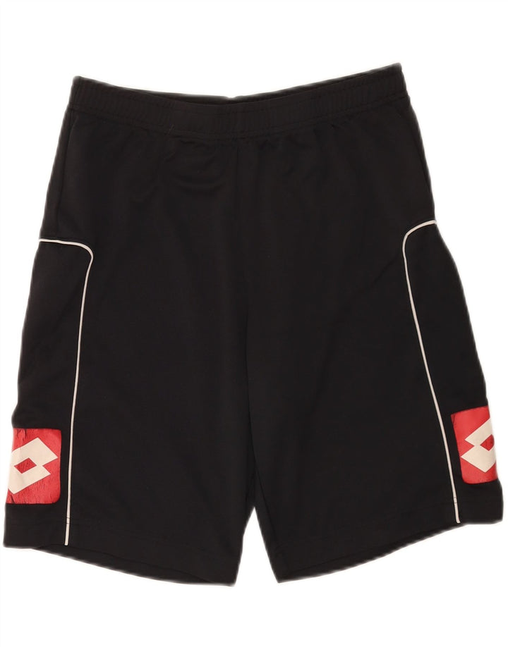 LOTTO Herre grafiske sportsshorts UK 38/40 Medium Sort Polyester