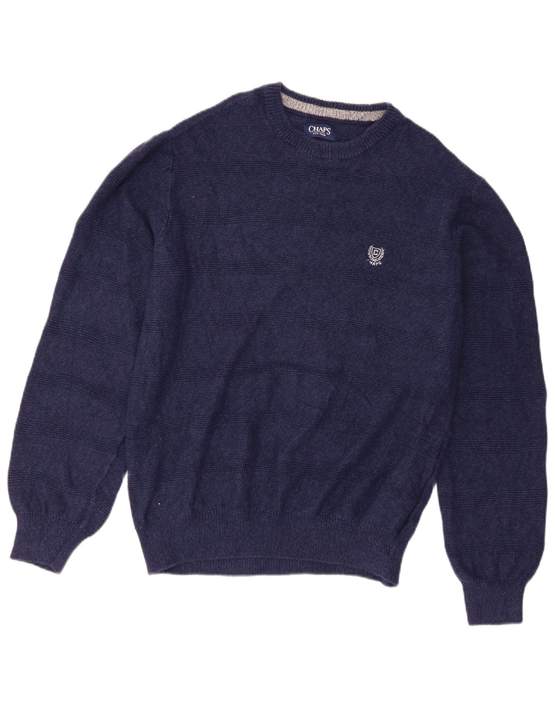 Chaps Herre Boat Neck Jumper Sweater Medium Marineblå Stribet
