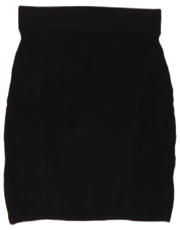 Oasis Womens Pencil Skirt UK 12 Medium W28 Black Viscose