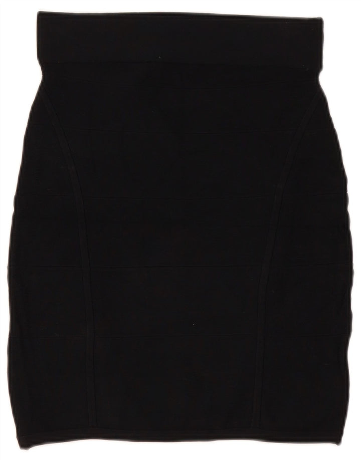 Oasis Womens Pencil Skirt UK 12 Medium W28 Black Viscose