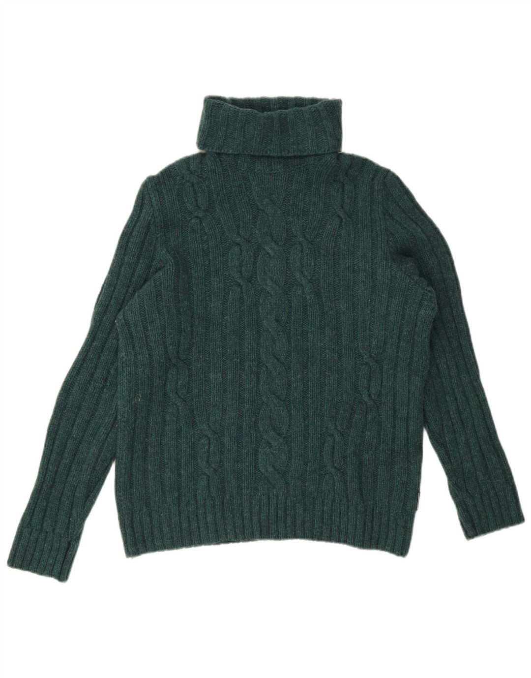 North Sails Dame Roll Neck Jumper Sweater UK 18 XL Grøn uld