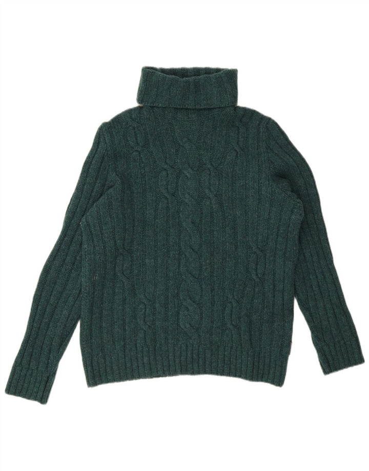 North Sails Dame Roll Neck Jumper Sweater UK 18 XL Grøn uld