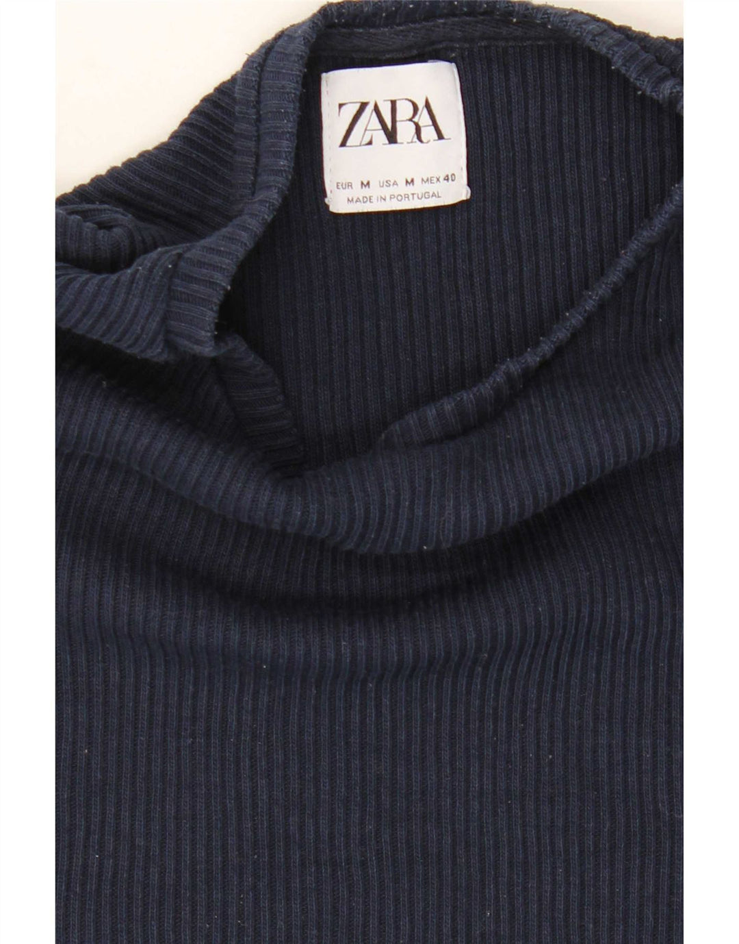 Zara Herre T-Shirt Top Medium Navy Blue
