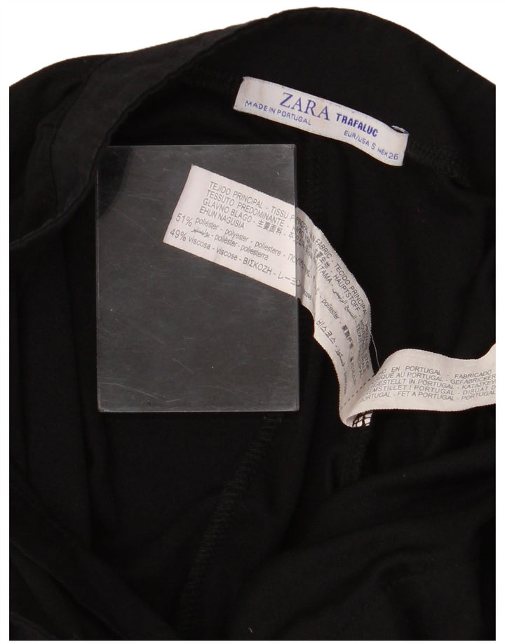 Zara Dame Trafaluc 3/4 ærmet Shift Dress UK 10 Small Black Polyester