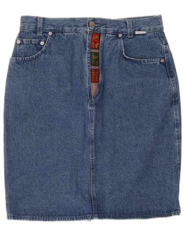 Wild Womens Denim Nederdel IT 50 XL W34 Blå Bomuld