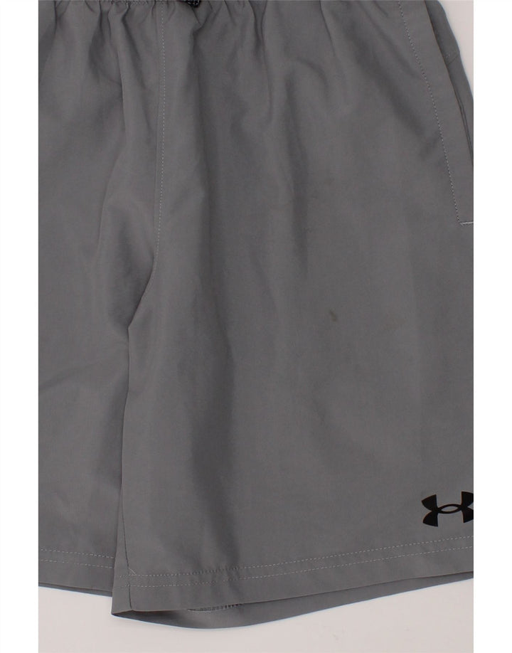 UNDER ARMOUR Boys Sport Shorts 9-10 Years  Medium  Grey Polyester Vintage Under Armour and Second-Hand Under Armour from Messina Hembry 