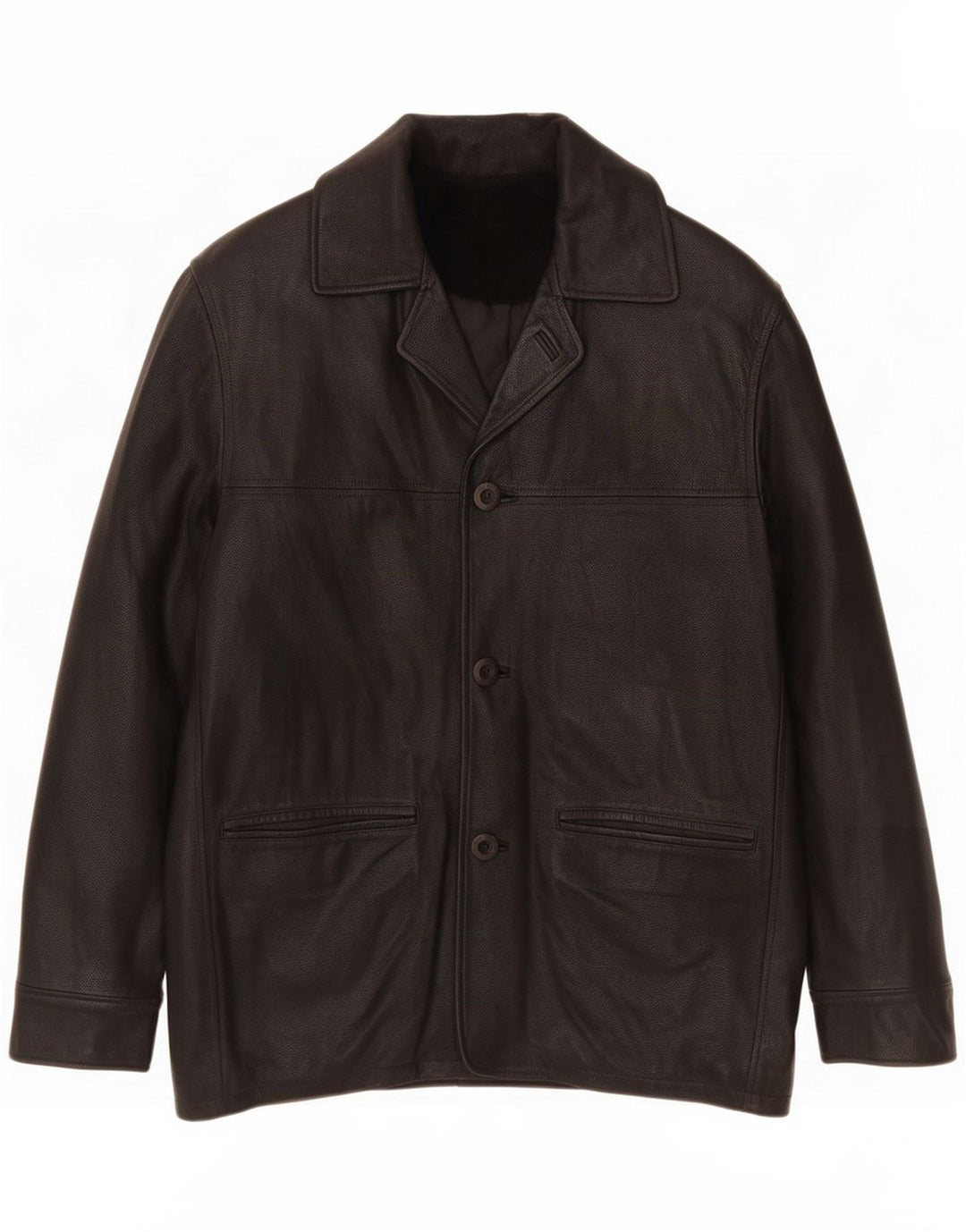 Forester Herre 3-knaps læderblazerjakke IT 48 Medium Sort