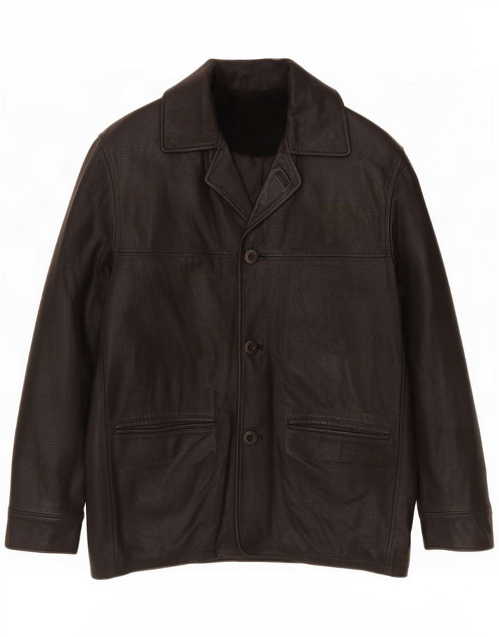 Forester Herre 3-knaps læderblazerjakke IT 48 Medium Sort