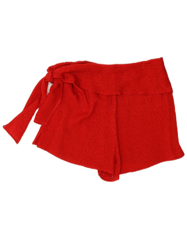 Vintage dameshorts med høj talje Medium W28 rød blomster