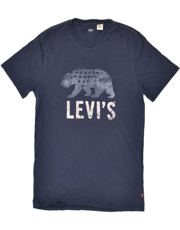 LEVI'S Mens Graphic T-Shirt Top Small Blue | Vintage Levi's | Thrift | Second-Hand Levi's | Used Clothing | Messina Hembry 