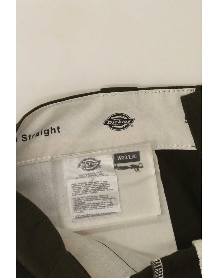 Dickies Lige Chinobukser til mænd W30 L30 Grøn polyester