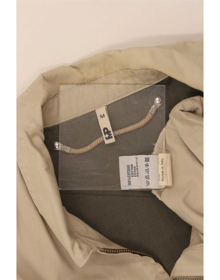 Meltin' Pot Herre Bomber Jacket UK 38 Medium Beige Bomuld