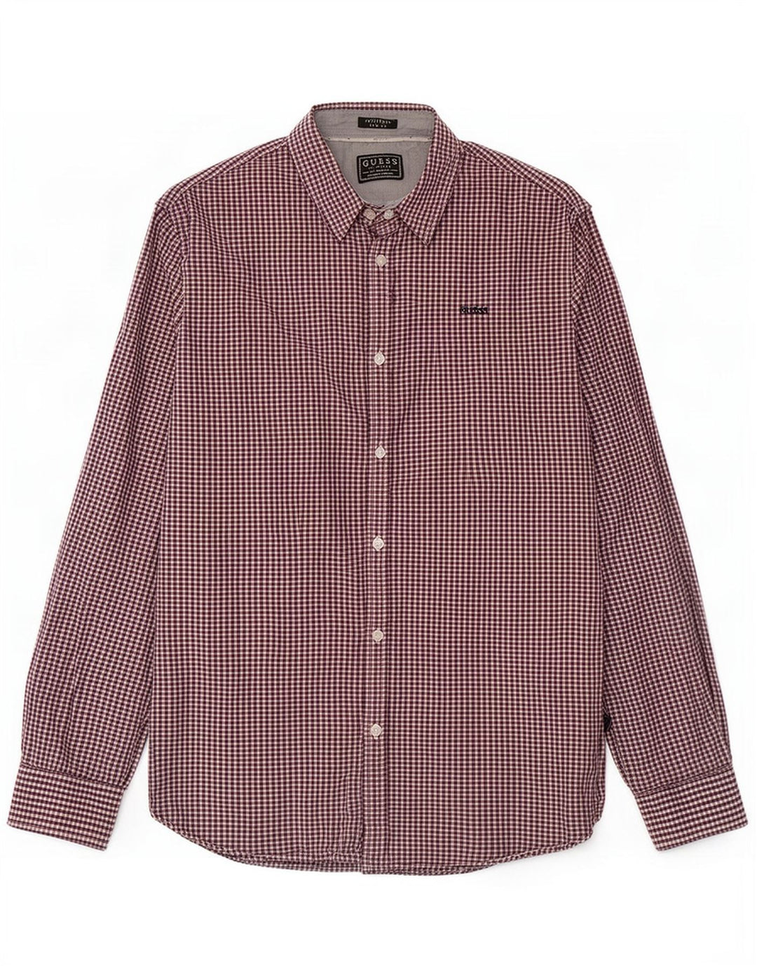 Guess Herre Slim Fit skjorte Stor flerfarvet Gingham Bomuld