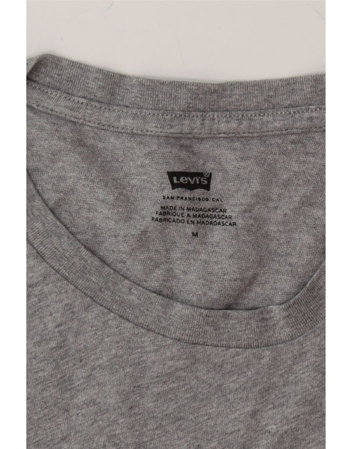 LEVI'S Mens Graphic T-Shirt Top Medium Grey Vintage Levi's and Second-Hand Levi's from Messina Hembry 
