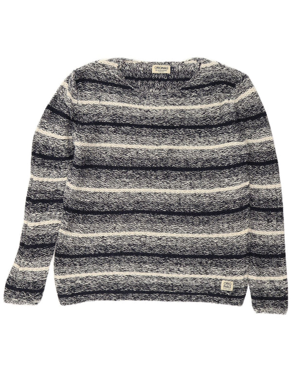 Jack & Jones Herre Boat Neck Jumper Sweater XL Marineblå Stribet Bomuld