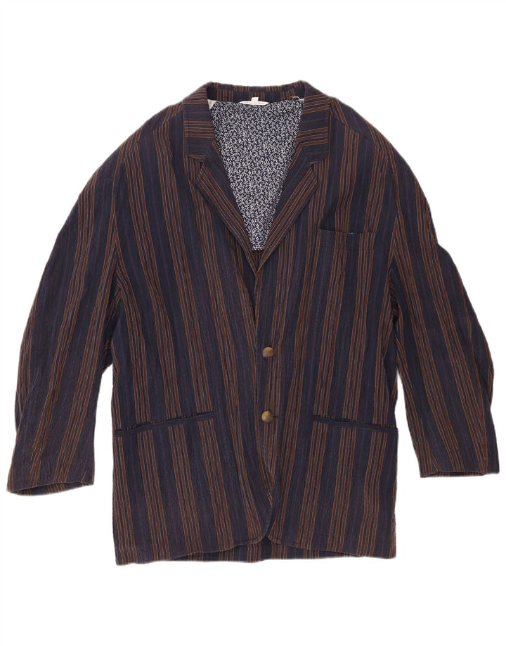 Ciao Herre Traditional Fit Blazer Jakke IT 46 Lille Marineblå Stribet