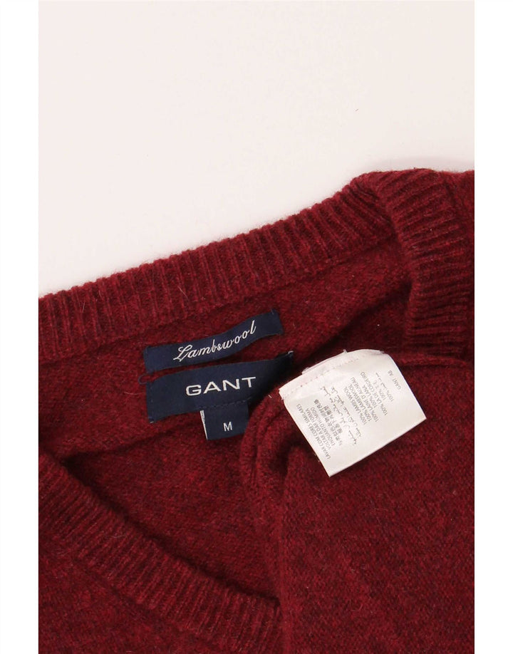 Gant Herre V-hals sweater Medium Bourgogne Flecked Lammeuld