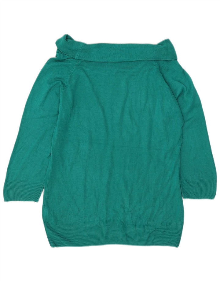 Marks & Spencer Dame Rullehals sweater UK 14 Medium Green
