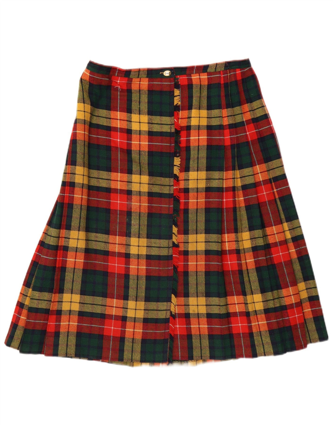 Vintage Kvinders geometriske Wrap Nederdel IT 44 Medium W29 Flerfarvet Plaid