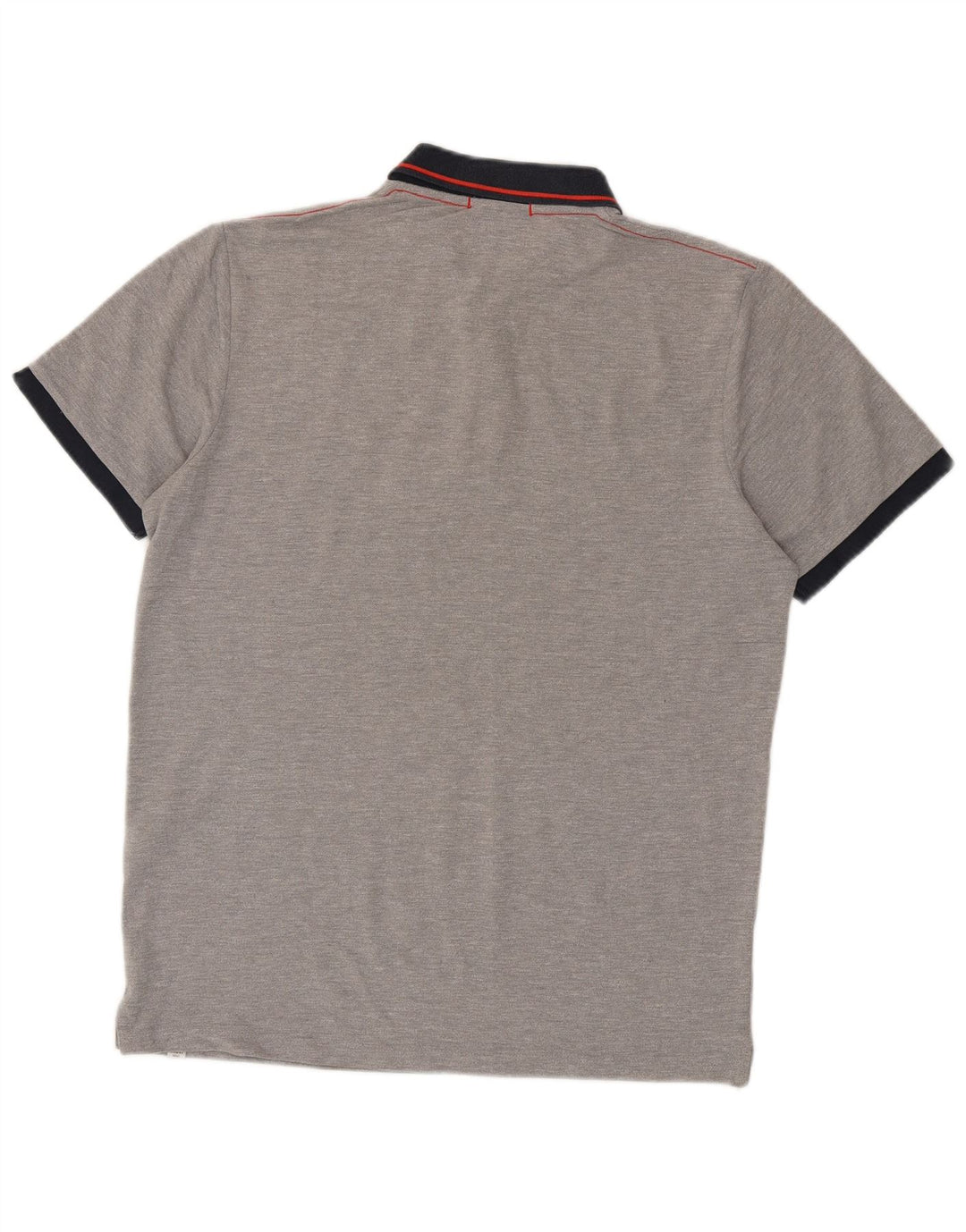 JACK & JONES Mens Polo Shirt Large Grey Cotton