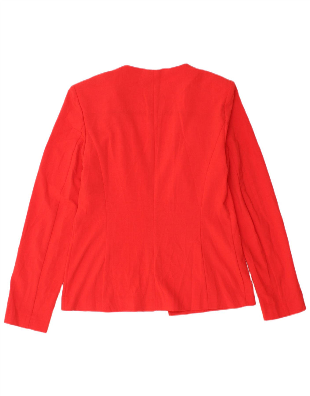 Marks & Spencer Womens Open Blazer Jacket UK 10 Small Red Polyester