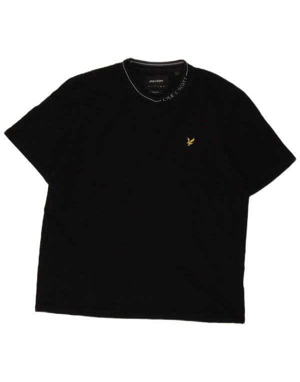 Lyle & Scott Herre Relaxed Fit Grafisk T-Shirt Top XL Sort Bomuld