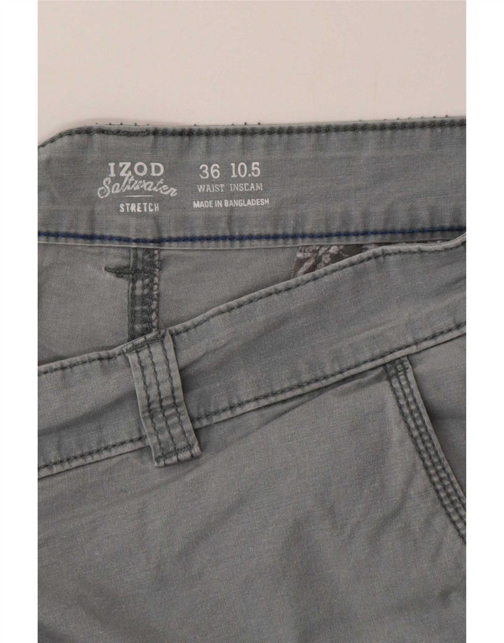 Izod Herre Salt Water Cargo Shorts Large W36 Grå