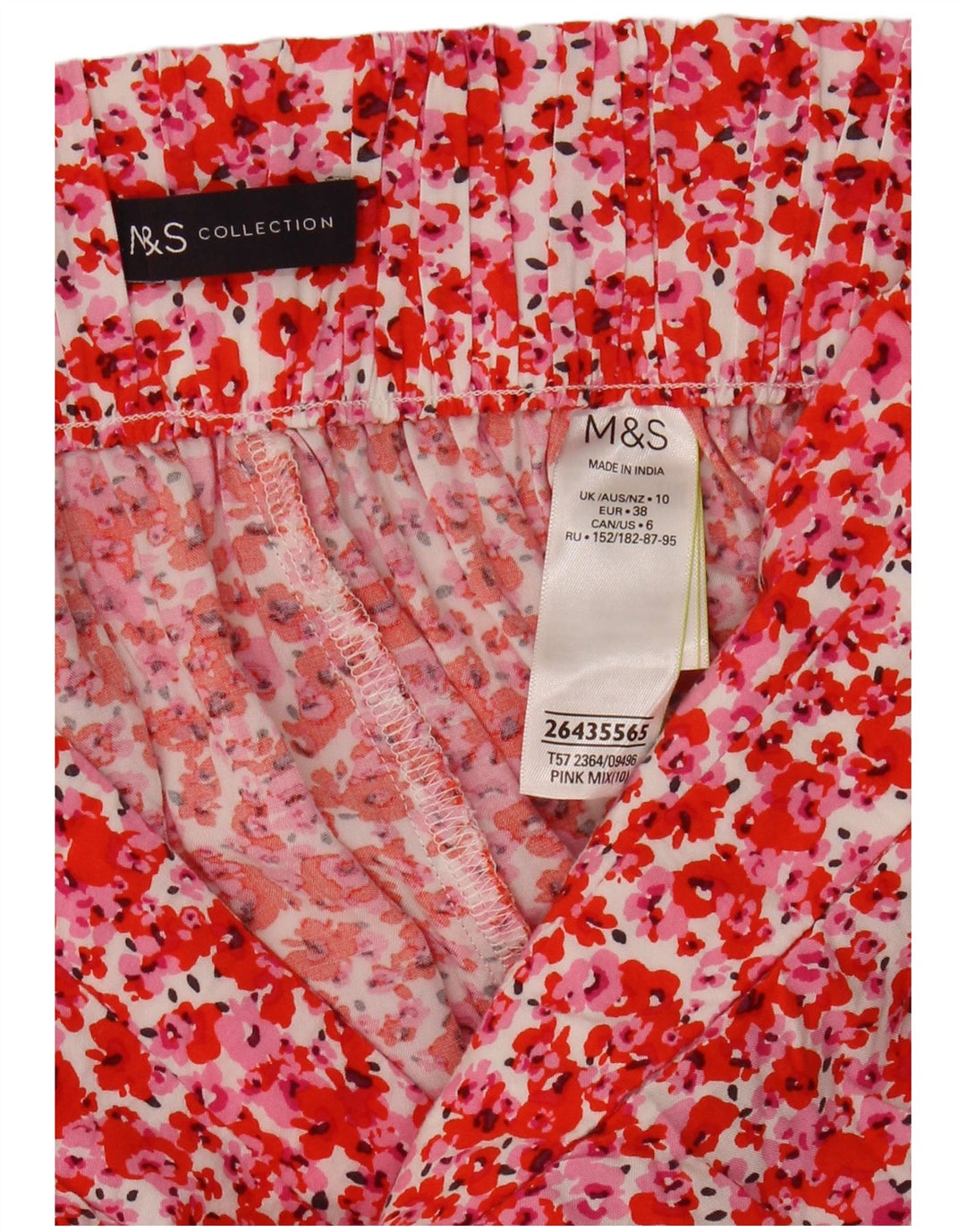 MARKS & SPENCER Womens Pegged Shorts UK 10 Small W27  Multicoloured Floral
