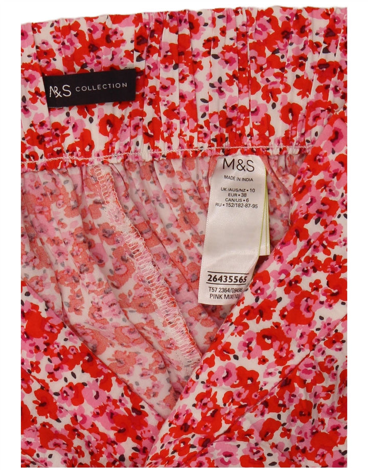 MARKS & SPENCER Womens Pegged Shorts UK 10 Small W27  Multicoloured Floral