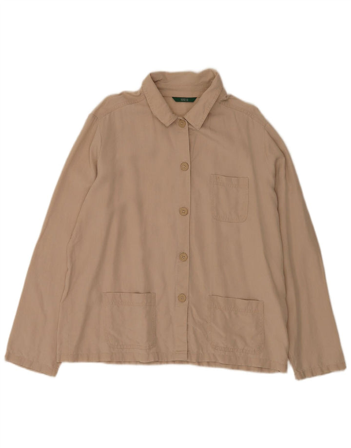 Marks & Spencer Dameskjorte UK 16 Large Beige Lyocell