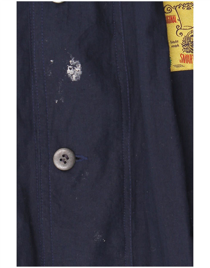 Vintage bomberjakke til mænd UK 42 XL marineblå polyester