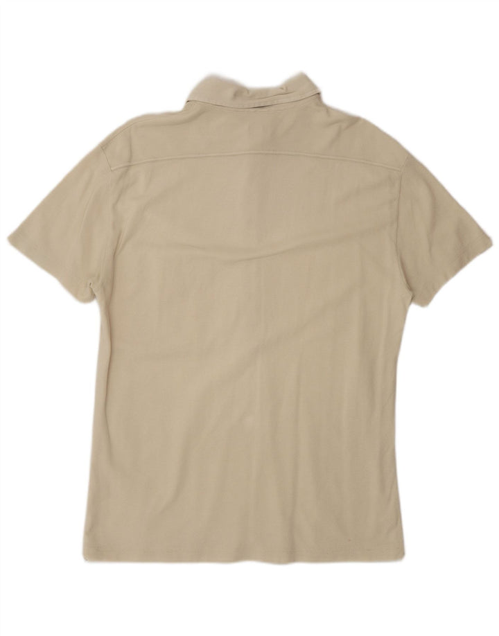 Armani Jeans Mens Polo Shirt Medium Off White
