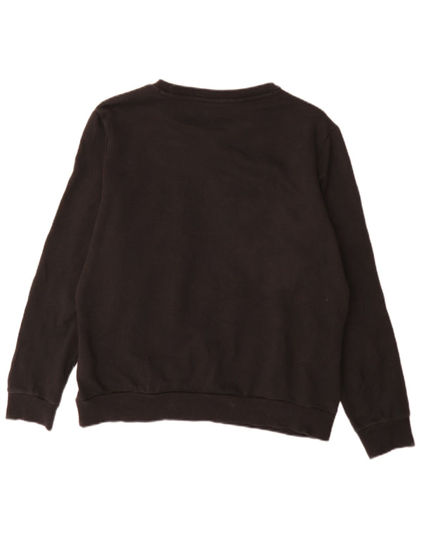 Puma Graphic Sweatshirt Jumper UK 14 Stor sort bomuld