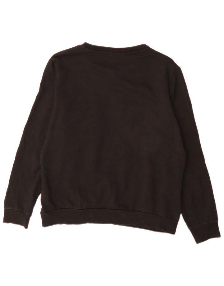 Puma Graphic Sweatshirt Jumper UK 14 Stor sort bomuld