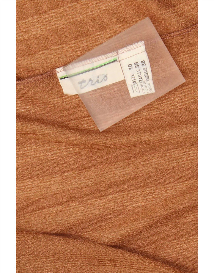 Tris Dame Oversized Cardigan Top UK 10 Lille Brun Stribet