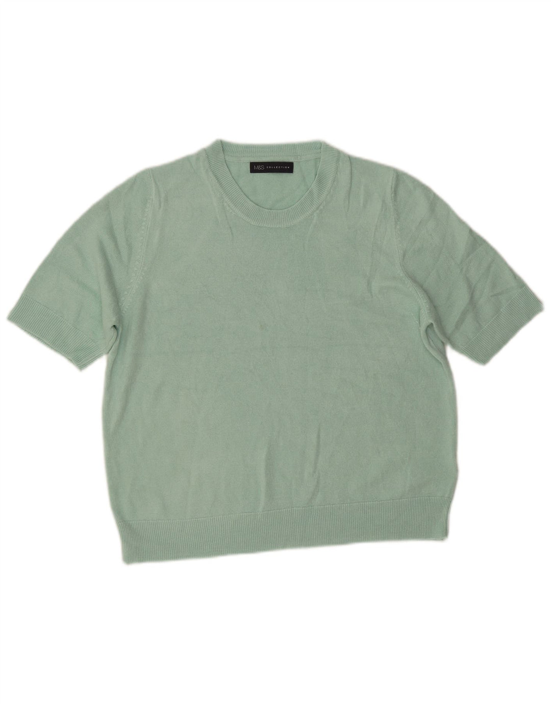 Marks & Spencer Dame sweater med rund hals DK 16 Stor turkis