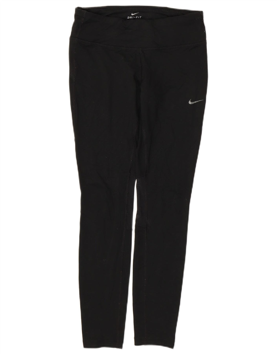 NIKE Dame Dri Fit Leggings UK 10 Lille sort polyester