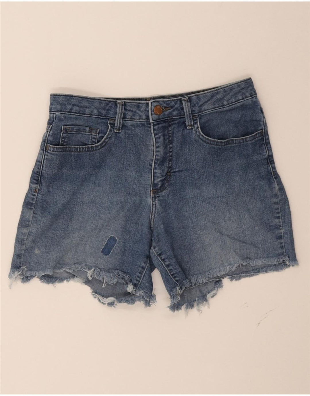 LEE Womens Riders Mid Rise Distressed Denim Shorts Small W28 Blue Cotton Vintage Lee and Second-Hand Lee from Messina Hembry 