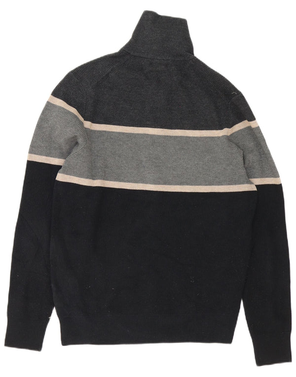 Marks & Spencer Mens Zip Neck Jumper Sweater Medium Multicoloured
