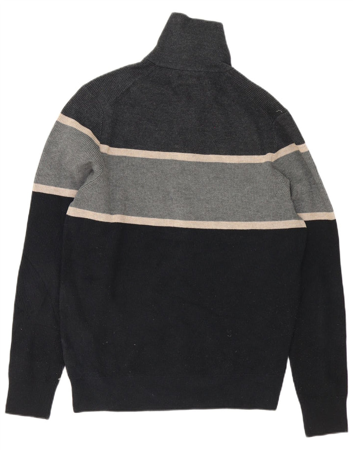 Marks & Spencer Herre Zip Neck Jumper Sweater Medium Flerfarvet