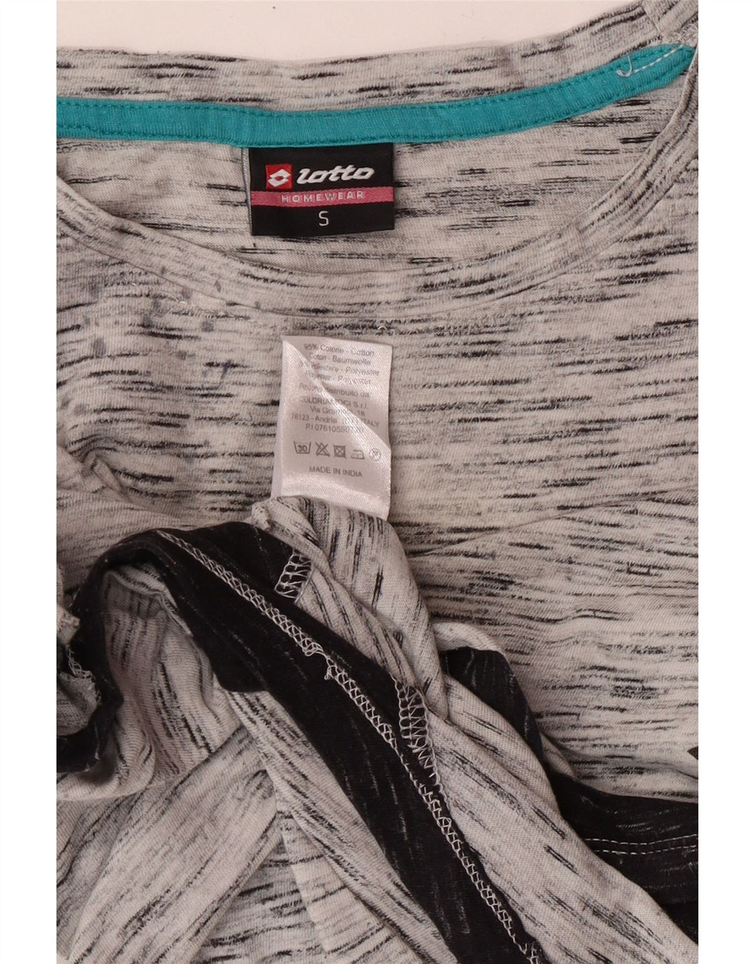 LOTTO Dame Oversized grafisk top Langærmet UK 10 Small Grå Flecked