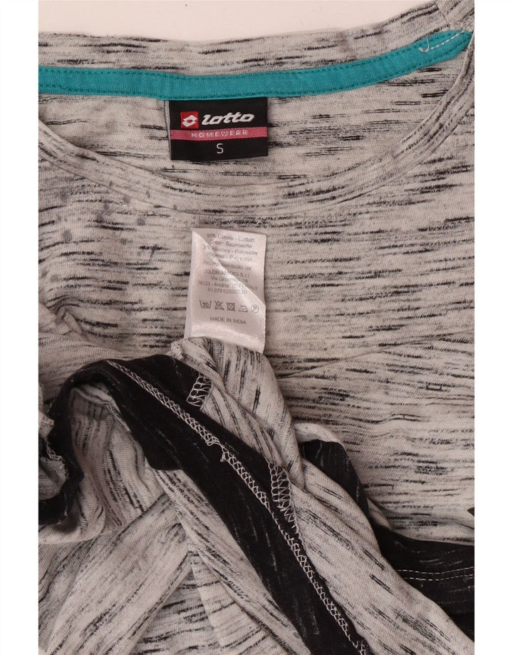 LOTTO Dame Oversized grafisk top Langærmet UK 10 Small Grå Flecked